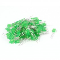 100 Pcs DC 3.5V 2-Pin Green LED Light Bulbs Emitting Diodes 7mm x 5mm x 2mm