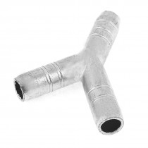 Metal 10mm x 7mm 3 Way Y Piece Fuel Air Hose Joiner