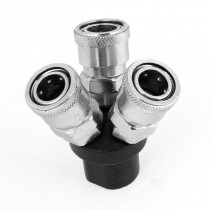Stainless Steel Three Way Pneumatic Air Tool Quick Coupler Connector