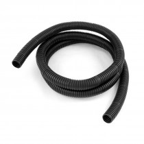 Black Plastic 20mm Inner Dia Flexible Corrugated Conduit Tube 5Ft 60.6"