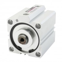 Dual Action 63mm Bore 50mm Stroke Single Rod Air Cylinder Silver Tone