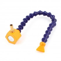 1/4PT Thread Flexible Oil Coolant Pipe 32cm Length w Dual Hole Magnetic Base