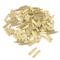 100 Pcs Male to Female Screw Brass Pillars Standoff Spacer M2x10mmx13mm
