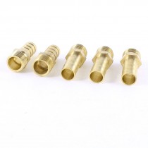 5 Pcs 1 4"PT Male Thread to 10mm Hose Barb Brass Straight Coupling Fitting