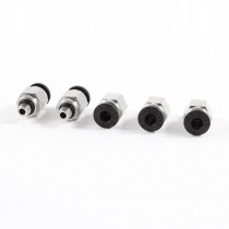 5 Pcs 5mm Male Thread 4mm Push In Joint Pneumatic Connector Quick Fitting