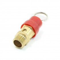 Air Compressor 16mm Thread Safety Pressure Relief Valve Red Gold Tone