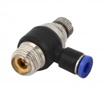 6mm Push In Fitting 3/8" PT Thread Pneumatic Speed Controller Air Valve