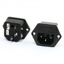 2 Pcs Electronic Rice Cooker IEC320 C14 Inlet Power Socket AC 250V 10A + Fuse