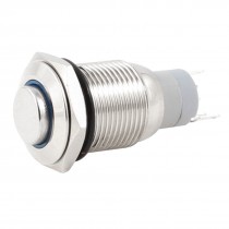 3A 250V AC 24V DC Blue Indicator Lamp SPDT 5 Pin 1NO+1NC Push Button Switch