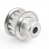 13mm Width Groove Belt 6mm Bore 15 Teeth Timing Pulley Gears Silver Tone