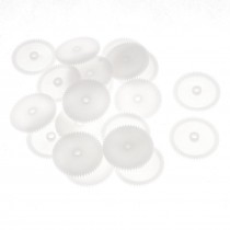 20 X White Plastic 1.14" Dia 0.08" Thick Wheel Gear for Electric Models