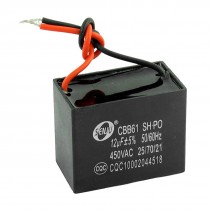 CBB61 450VAC 12uF Wired Metalized Polypropylene Film Motor Run Capacitor