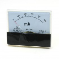 44C2-A DC 0-500mA Clear Cover Dial Analog Panel Ammeter Meter