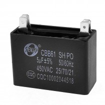 CBB61 Model AC 450V 5uF 4 Pins Air Conditioner Motor Run Capacitor