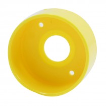 22mm Dia Push Switch Button Round Yellow Plastic Dustproof Cover Shell