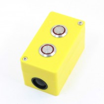 SPDT 12V Red Indicator Locking Momentary Metal Double Button 5A 250VAC