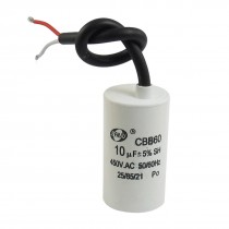 CBB60 AC 450V 10uF Cylindrical Non Polar Motor Capacitor