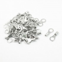 50 Pcs 3/25" Diameter Wire Copper Non Insulated Ring Terminal Connectors