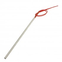 8mm x 250mm Stainless Steel Red Wired Single End Cartridge Heater 380V 300W