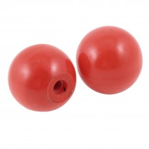 Equipment Tool 0.2" Diameter Female Thread Hole Red Ball Knob 2 Pcs