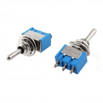 SPDT MTS-103 Latching Toggle Switch 125V/AC 6A  250V/AC 3A 2 Pcs