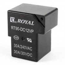 Black Plastic Case 12V DC 6 Pins DPDT 1 NO 1 NC Electronic Power Relay