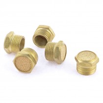 5 Pieces Solenoid Valve Air Filter Noise Silencer 21mm Male Thread