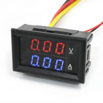 3-Digital LED Dual Display 0-100V/2A DC Ammeter Volt Meter Tester