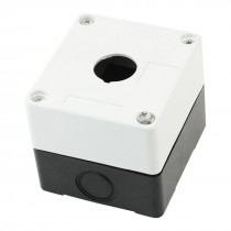 Rectangle 1 Hole Push Button Switch Control Switches Box White Black