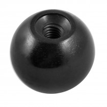 8.5mm Dia Threaded Red Plastic Round Ball Knob Handle for Machine Tool