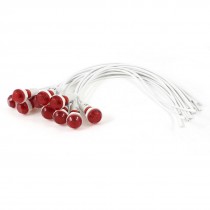 10 Pcs 10mm Hole 2 Wire Cable Red Indicator Pilot Light Lamp DC 12V