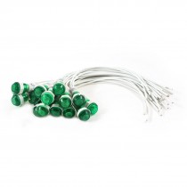 20 Pcs Industry 10mm Hole Green Indicator Pilot Light Lamp DC 24V