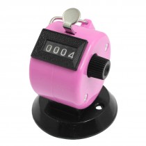 Golf Pitch 4 Digit Number Clicker Hand Held Tally Counter Black Pink