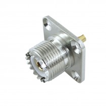 UHF Female Jack SO-239 Panel Chassis Mount Solder Cup RF Coaxial Connector