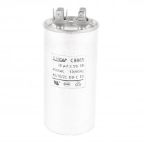 450VAC 30uF Motor Run Capacitor Silver Tone for Air Conditioner