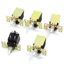 5 Pcs 250V AC 5A DPST Self Locking 4 Pin Push Button Power Switch for TV