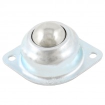 0.9" Dia Silver Tone Light Duty Flat Plate Rotation Ball Transfer Unit