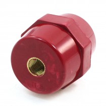 Red Bus Bar Support Enhanced Insulator Connector 9/32" Brass Thread
