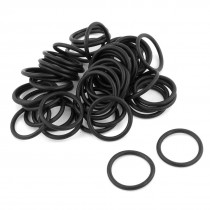 Black 36mm OD 3.5mm Thickness Rubber Oil Seal O Ring Gasket 50 Pcs