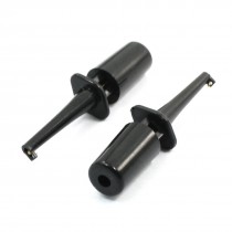43mm Long Meter Multimeter Lead Wire Testing Hooks Clip Black 2PCS