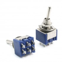 Panel Mount DPDT Self Locking 2 Position Toggle Switch 2 Pcs