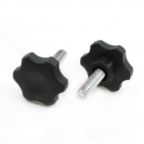 M8 x 30mm Thread 40mm Diameter Antislip Star Shaped Head Clamping Knob 2Pcs