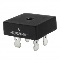 1KV/50A 4P Single Phase Diode Bridge Rectifier Half Wave Black