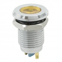 12mm Panel Mounting Yellow Indicator Light Pilot Signal Lamp DC 24V