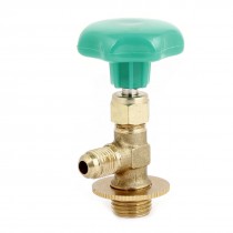 Screw on Design Cap Gold Tone Metal R134 Refrigerant Can Tap Valve Opener