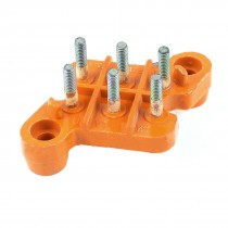 Orange 3 Poles 6 Screw Terminals Y90 Motor Neutral Terminal Line Post