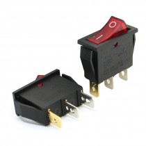 2 Pcs AC 250V/16A 125V/20A 3 Terminals SPST Snap Boat Rocker Switchs