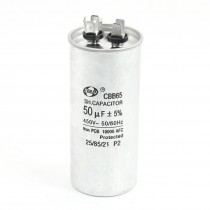 Cylindrical Polypropylene Film Motor Capacitor CBB65 450VAC 50uF 50/60Hz