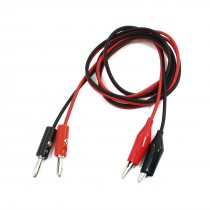 2Pcs Red Black Banana Plug to Alligator Clips Probe Test Cable 1M 3.3Ft