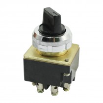 Self Locking 4 Terminals 1NO 1NC DPST 3 Position Rotary Cam Control Switch